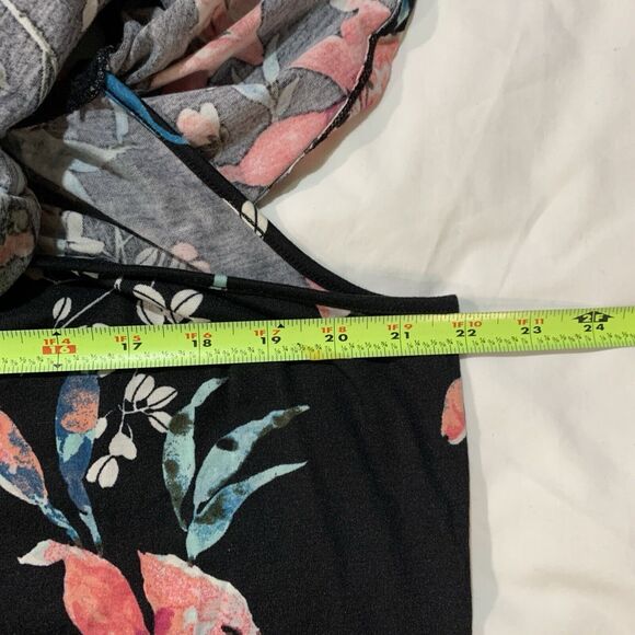 West Loop Women's Floral Dress Off Shoulders Ruffles Sz XL Off Black Floral - Picture 5 of 10